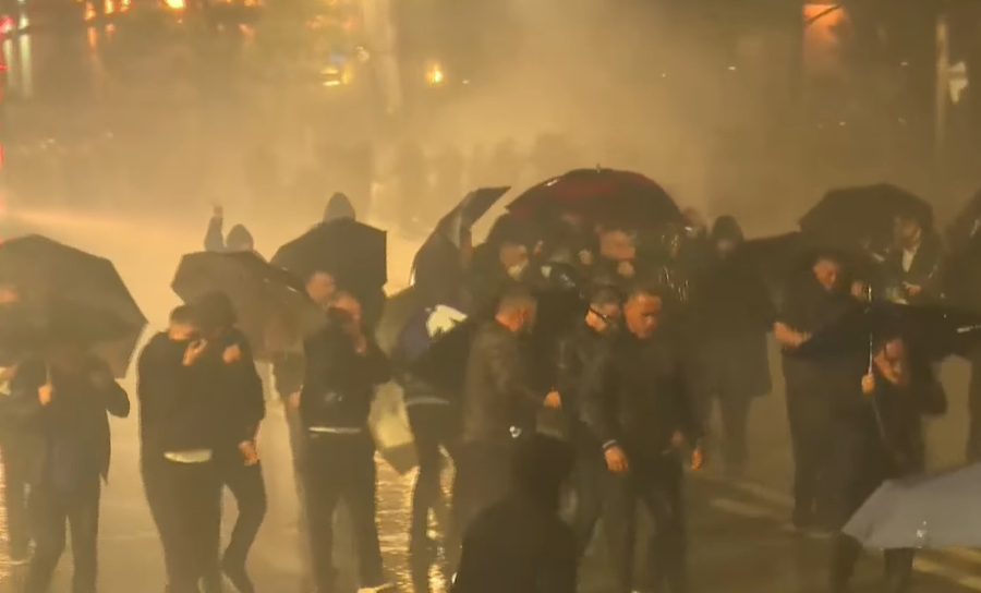 Albanian Opposition Protest Escalates as Police Use Water Cannon and Tear Gas, Media Workers Caught in Clashes